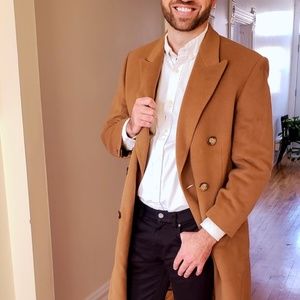 100% pure Cashmere wool camel coat (men's M or women's L/XL)